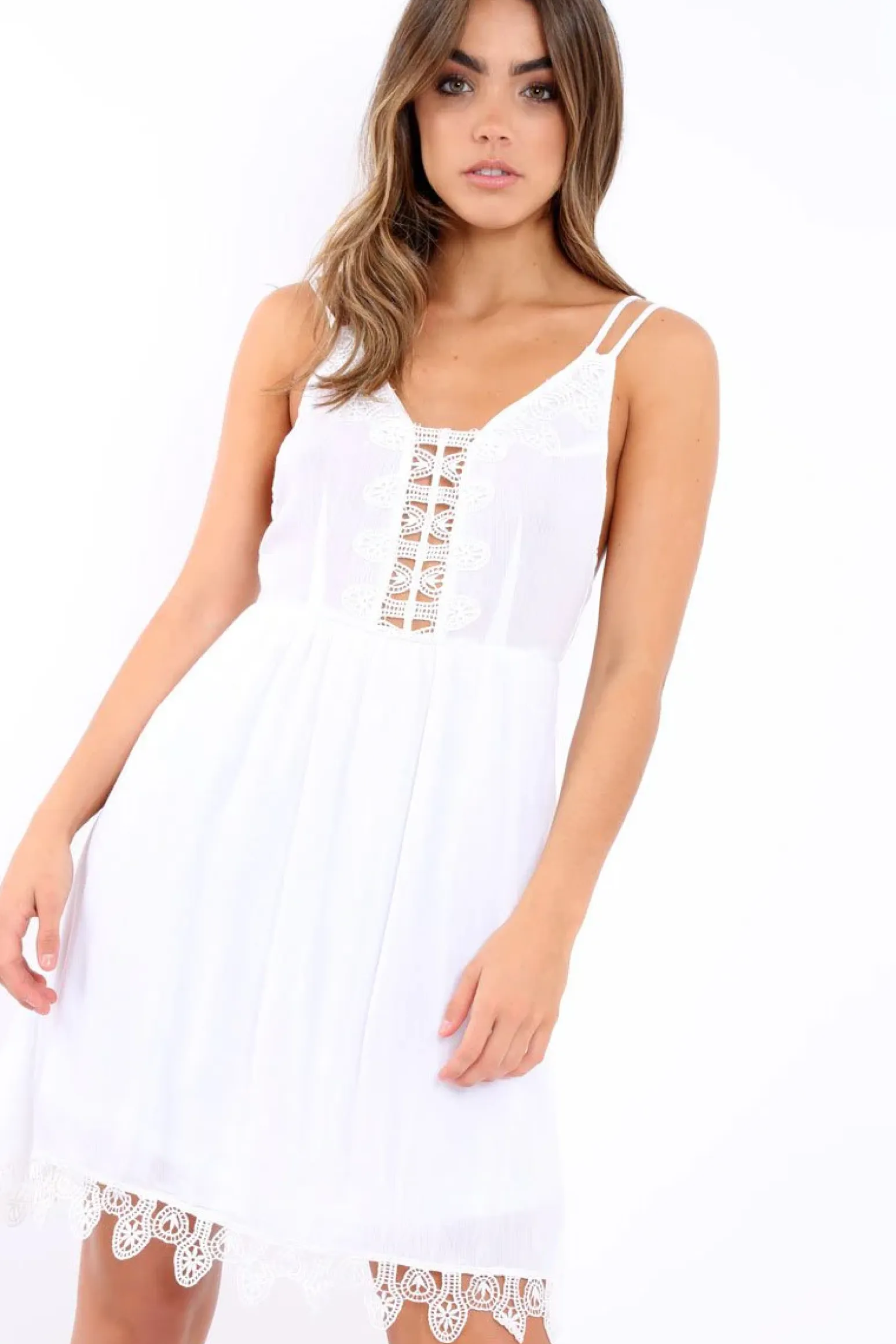 Rebellious Fashion White Crochet Summer Dress - Mariam