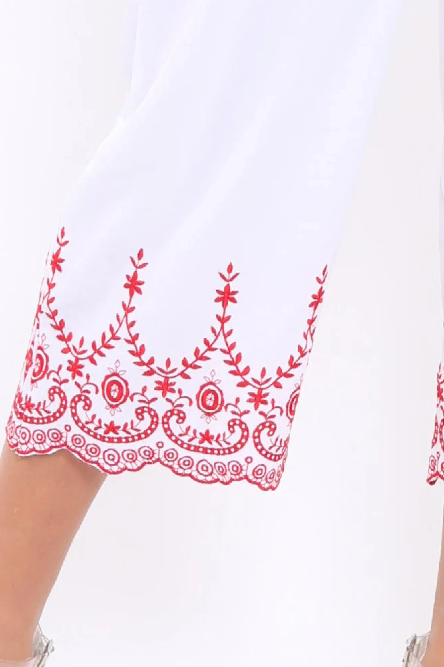 Rebellious Fashion White Cropped Wide Leg Trousers - Eliana