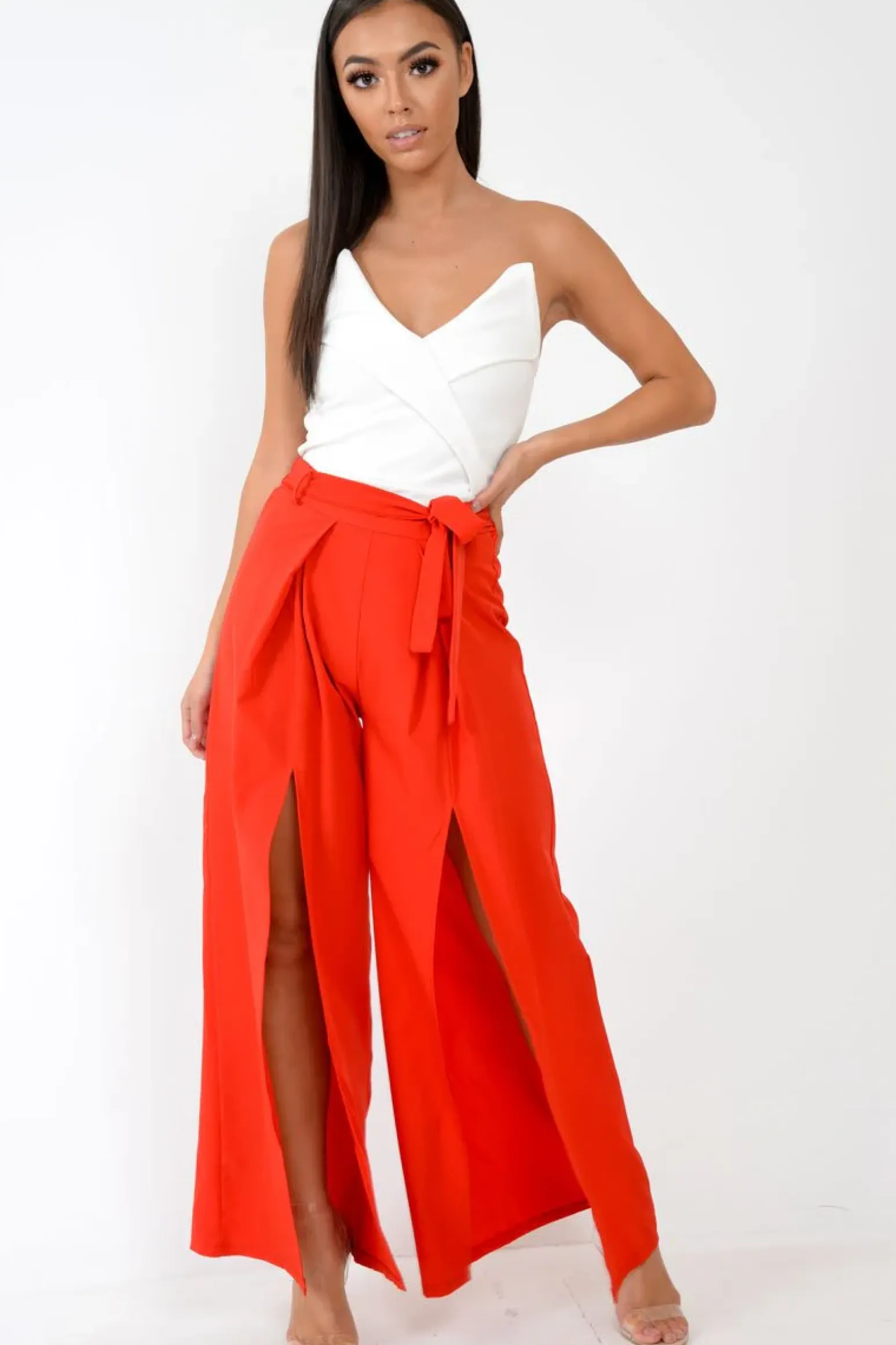 Rebellious Fashion White Cross Over Bardot Bodysuit - Sahari