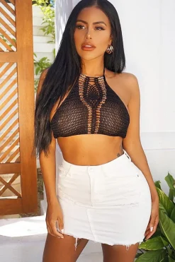Rebellious Fashion White Distressed Denim Skirt - Blakelyn