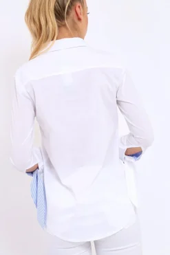 Rebellious Fashion White Embroidered Bell Sleeve Shirt - Tamra