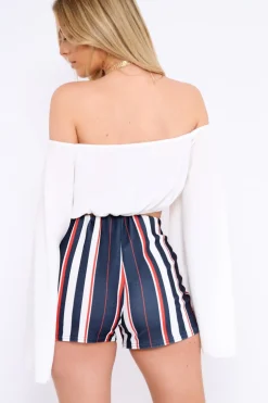 Rebellious Fashion White Extreme Flared Sleeved Crop Top - Dalis