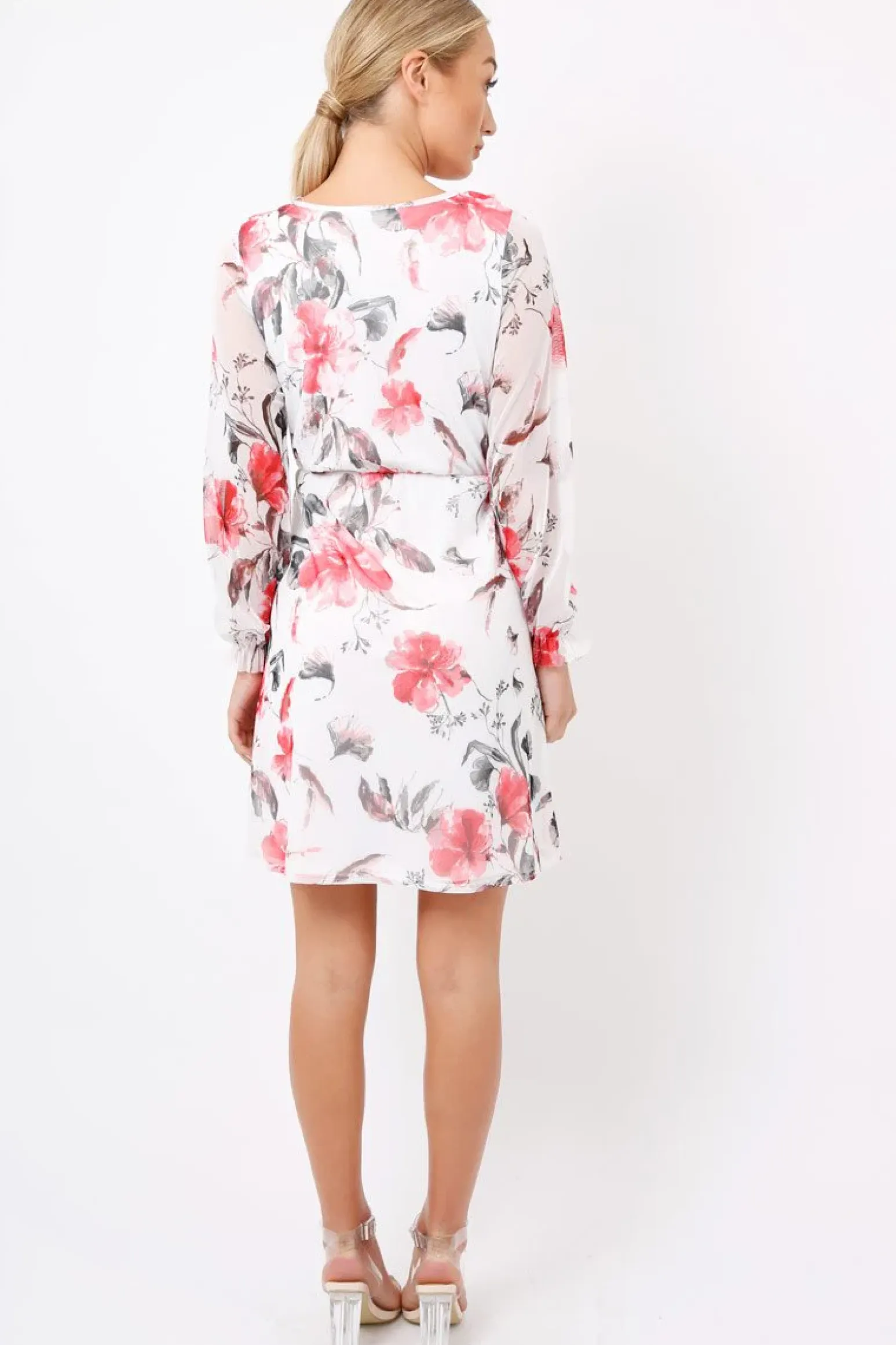 Rebellious Fashion White Floral Lace Frill Dress - Fluer