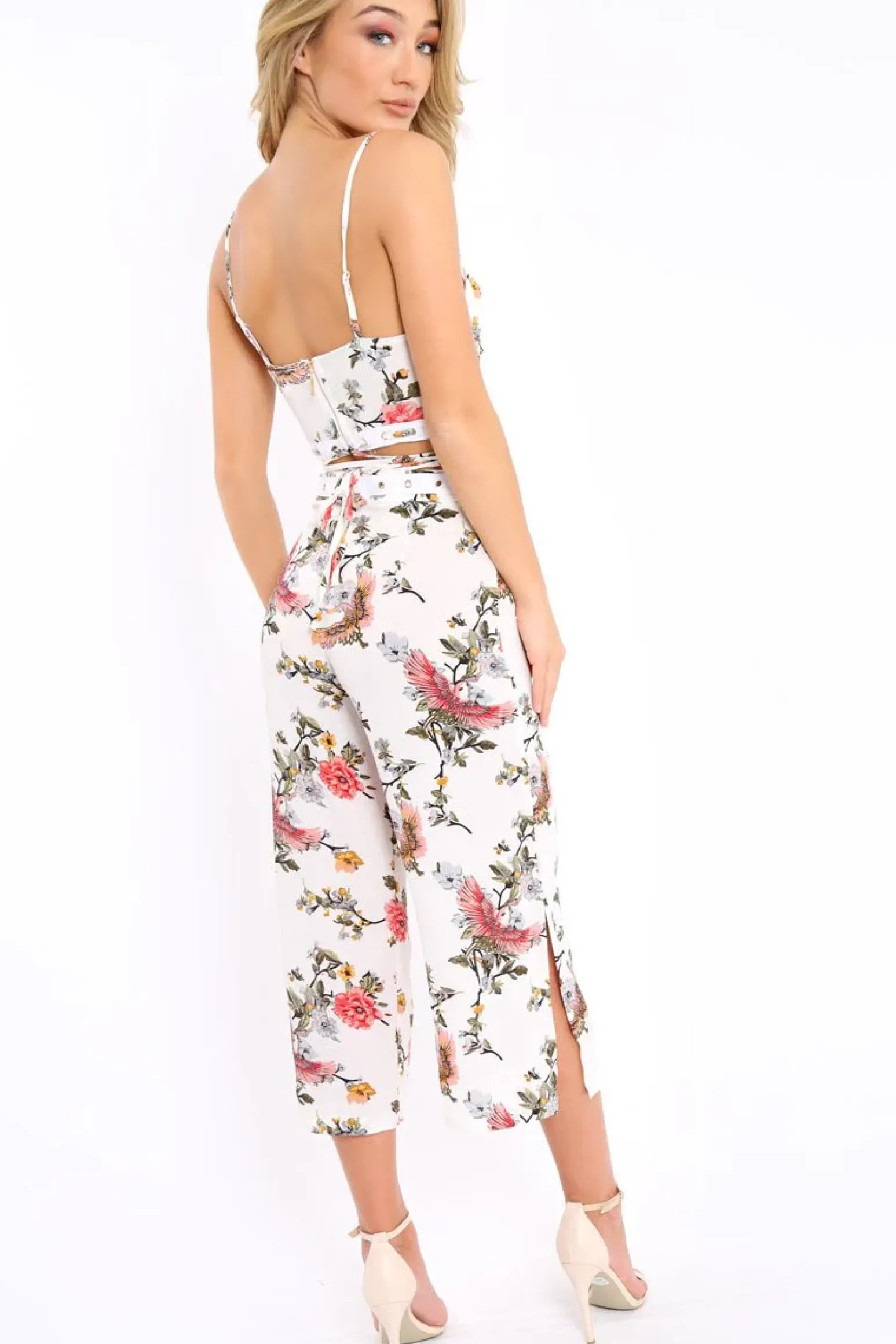 Rebellious Fashion White Floral Top - Destini