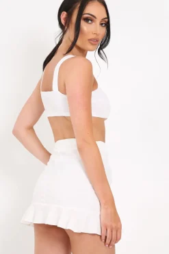 Rebellious Fashion White Frill Skirt - Colbie