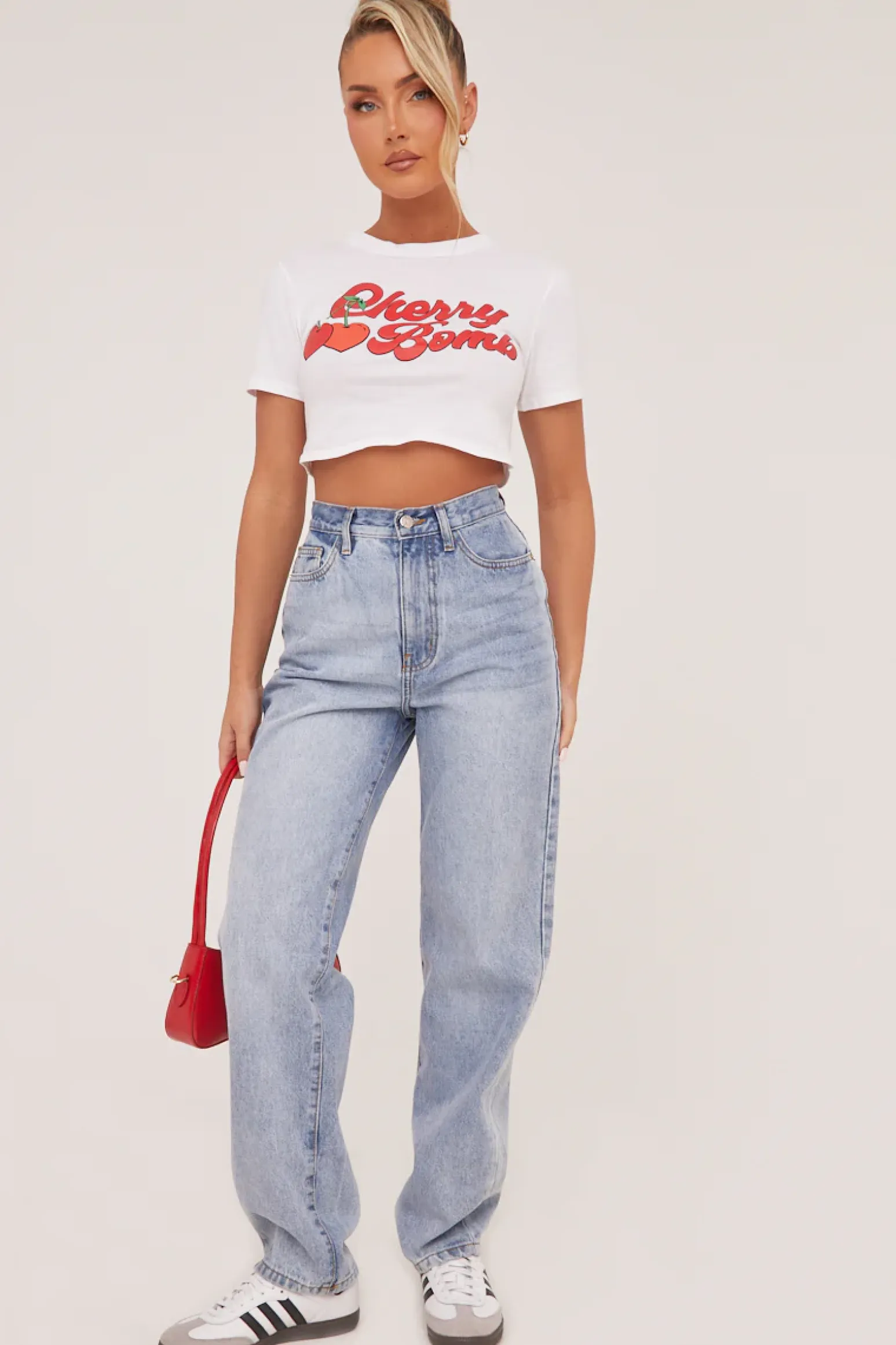 Rebellious Fashion White Graphic Print Cropped T-shirt - Jayden