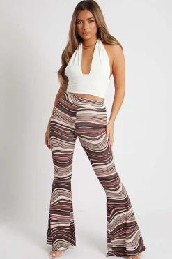 Rebellious Fashion White Halter Neck Slinky Crop Top - Jessabel