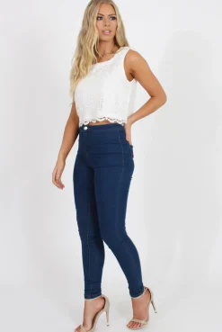 Rebellious Fashion White Lace Crop Top - Rhoda