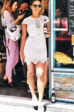 Rebellious Fashion White Lace Dress - Rosalina