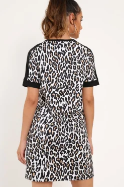 Rebellious Fashion White Leopard Shift Dress - Habiba