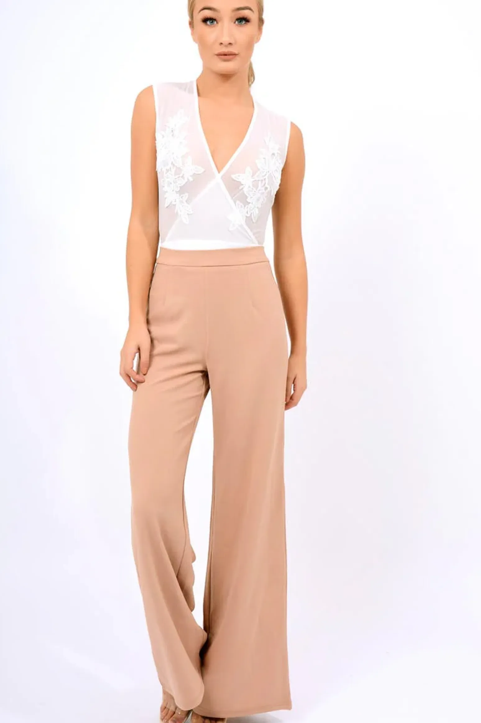 Rebellious Fashion White Mesh Crochet Bodysuit - Valerie