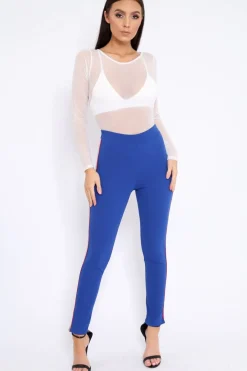 Rebellious Fashion White Mesh Long Sleeved Bodysuit - Alesa
