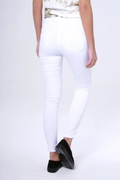 Rebellious Fashion White Multi Ripped Skinny Jeans -Brianne
