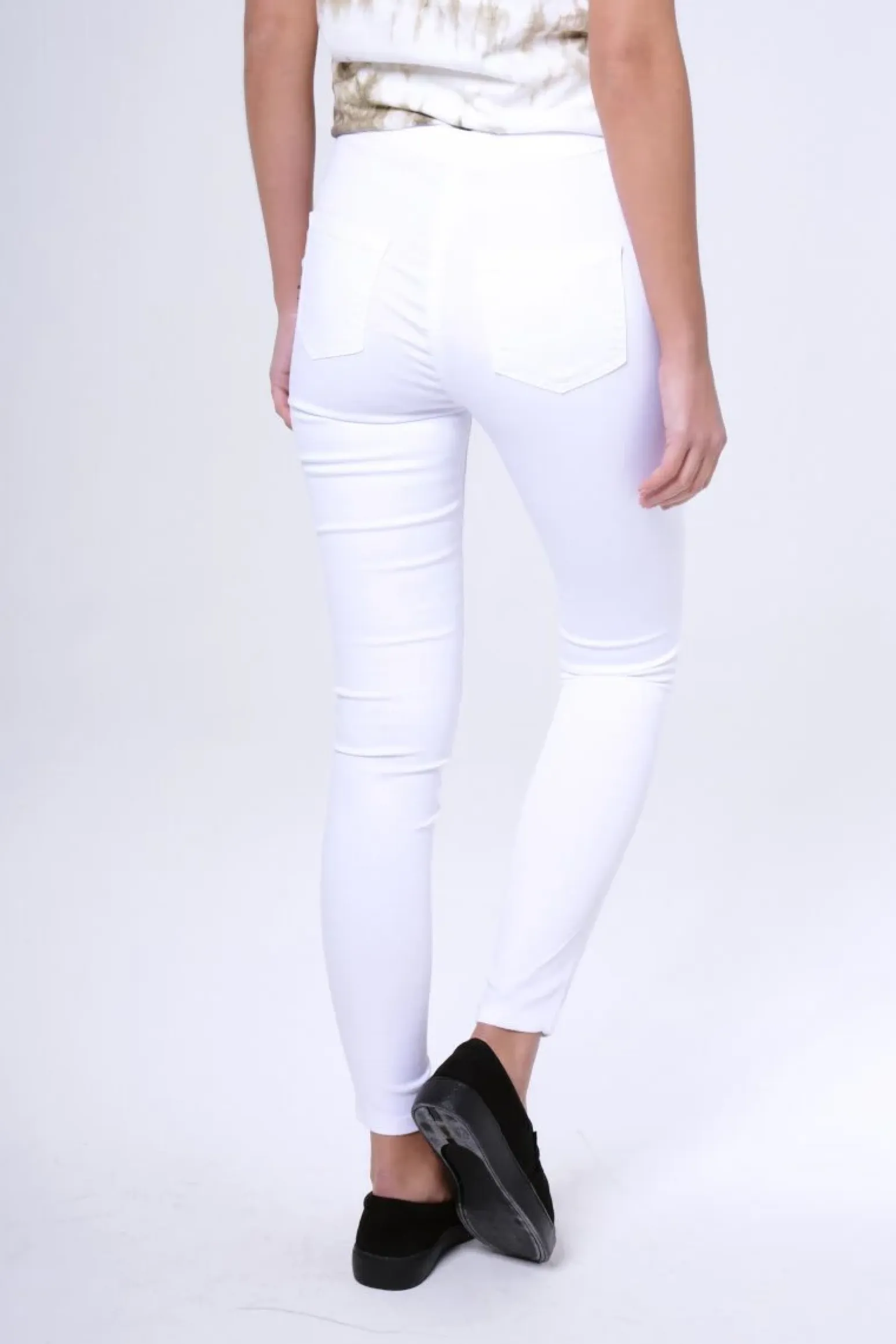 Rebellious Fashion White Multi Ripped Skinny Jeans -Brianne