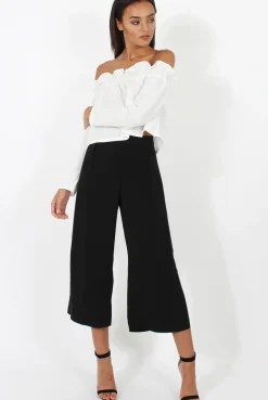 Rebellious Fashion White Off Shoulder Crop Top - Violetta