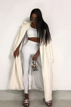 Rebellious Fashion White One Shoulder Crop Top and Leggings Co-Ord - Marrie