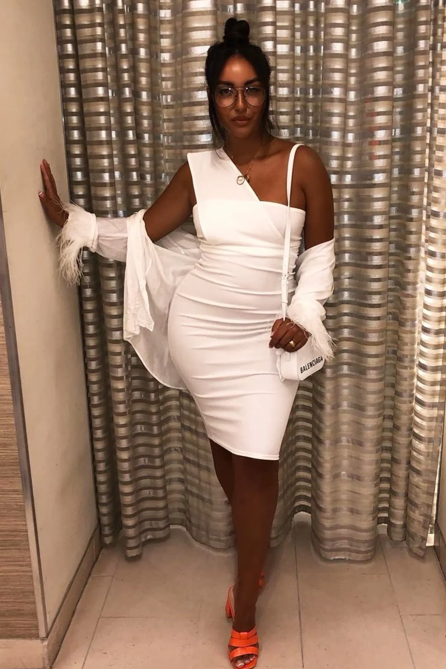 Rebellious Fashion White One Shouldered Wrap Front Midi Dress - Kirtsy