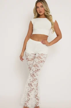 Rebellious Fashion White Open Back Crop Top - Iona