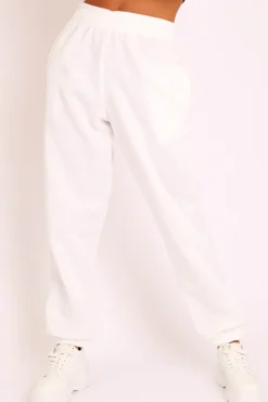 Rebellious Fashion White Oversized Joggers - Erica