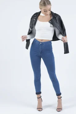 Rebellious Fashion White Ribbed Choker Cut Out Crop Top - Mary