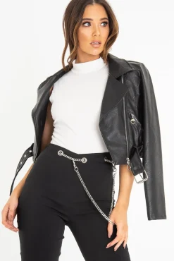 Rebellious Fashion White Rib High Neck Cut Out Back Bodysuit - Leara