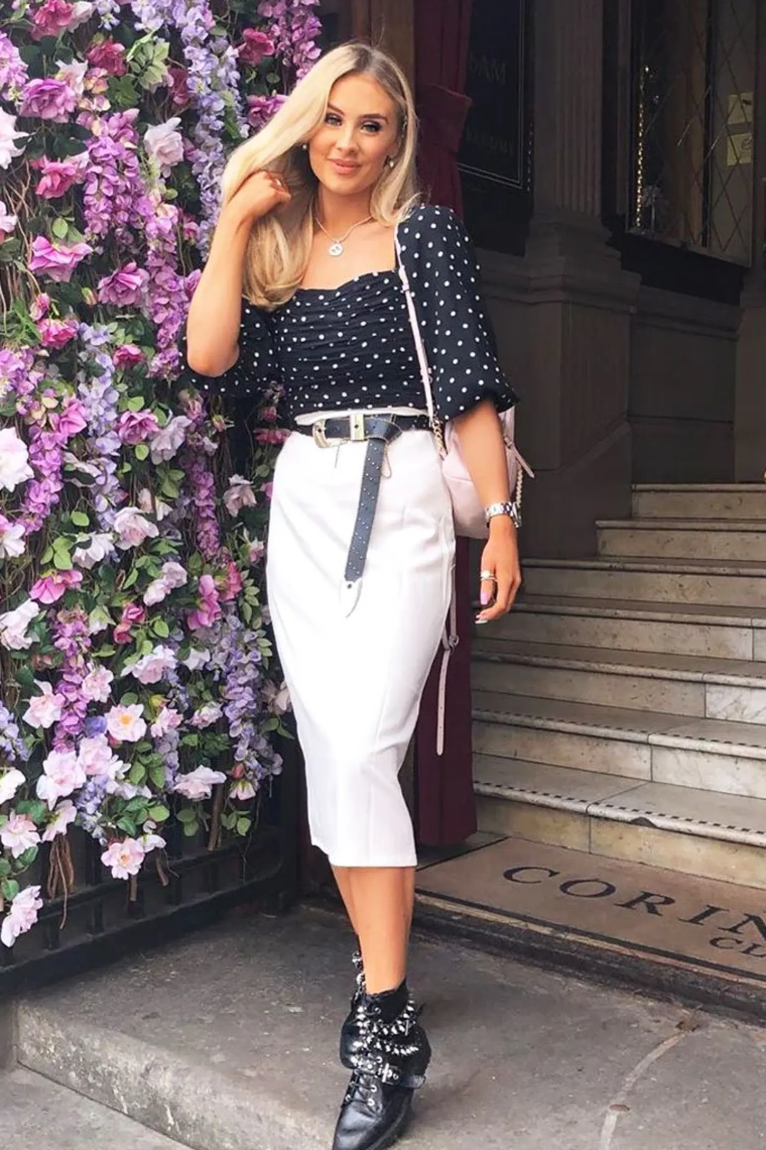 Rebellious Fashion White Satin Floaty Midi Skirt - Serafina