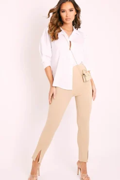 Rebellious Fashion White 3/4 Sleeve Button Shirt - Gelila