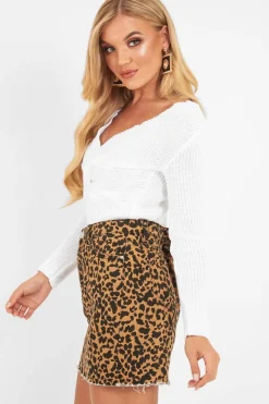 Rebellious Fashion White Twist Front Knit Jumper - Pollyanna
