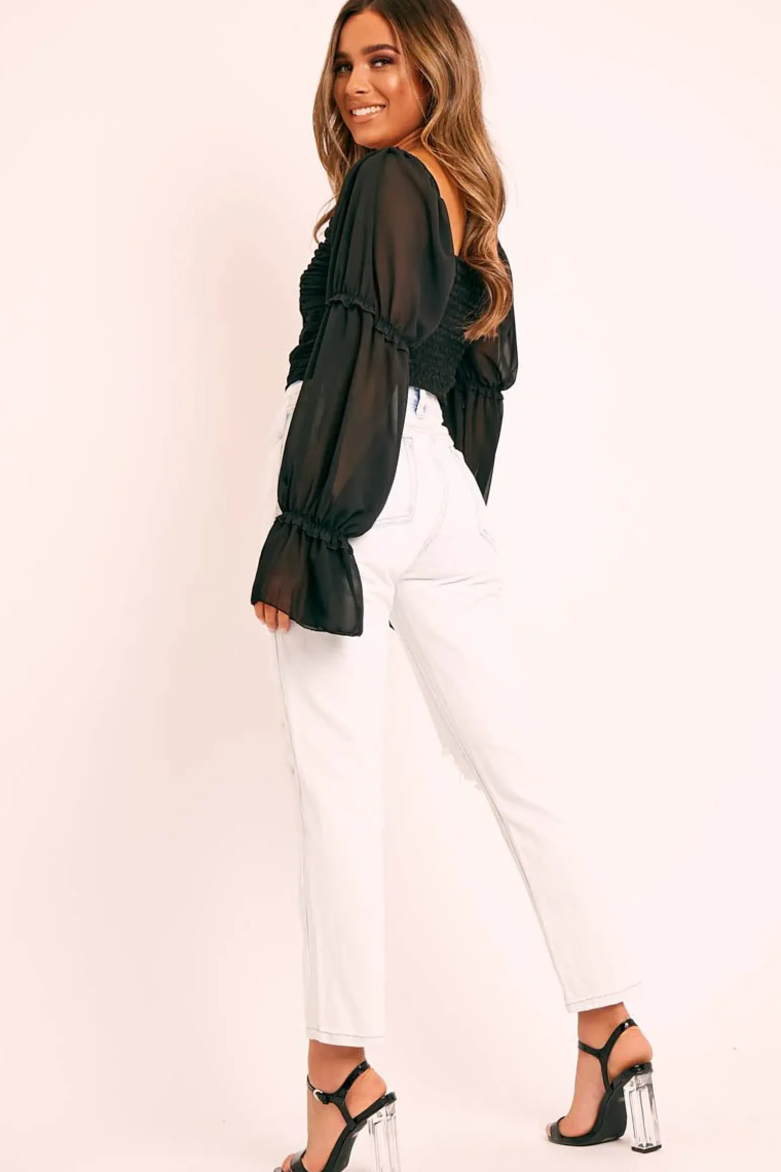 Rebellious Fashion White Washed Denim Ripped Knee Boyfriend Jeans - Patsie