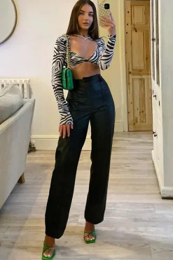 Rebellious Fashion White Zebra Print Mesh Crop Top - Anan