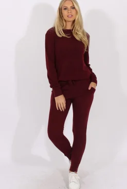 Rebellious Fashion Wine Loungewear Set - Josie