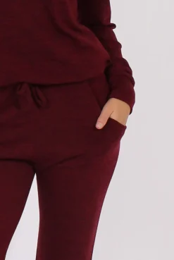 Rebellious Fashion Wine Loungewear Set - Josie