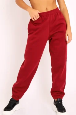 Rebellious Fashion Wine Oversized Joggers - Erica