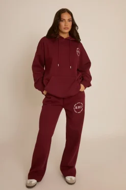Rebellious Fashion Wine Rebel Sport Oversized Hoodie - Kendall