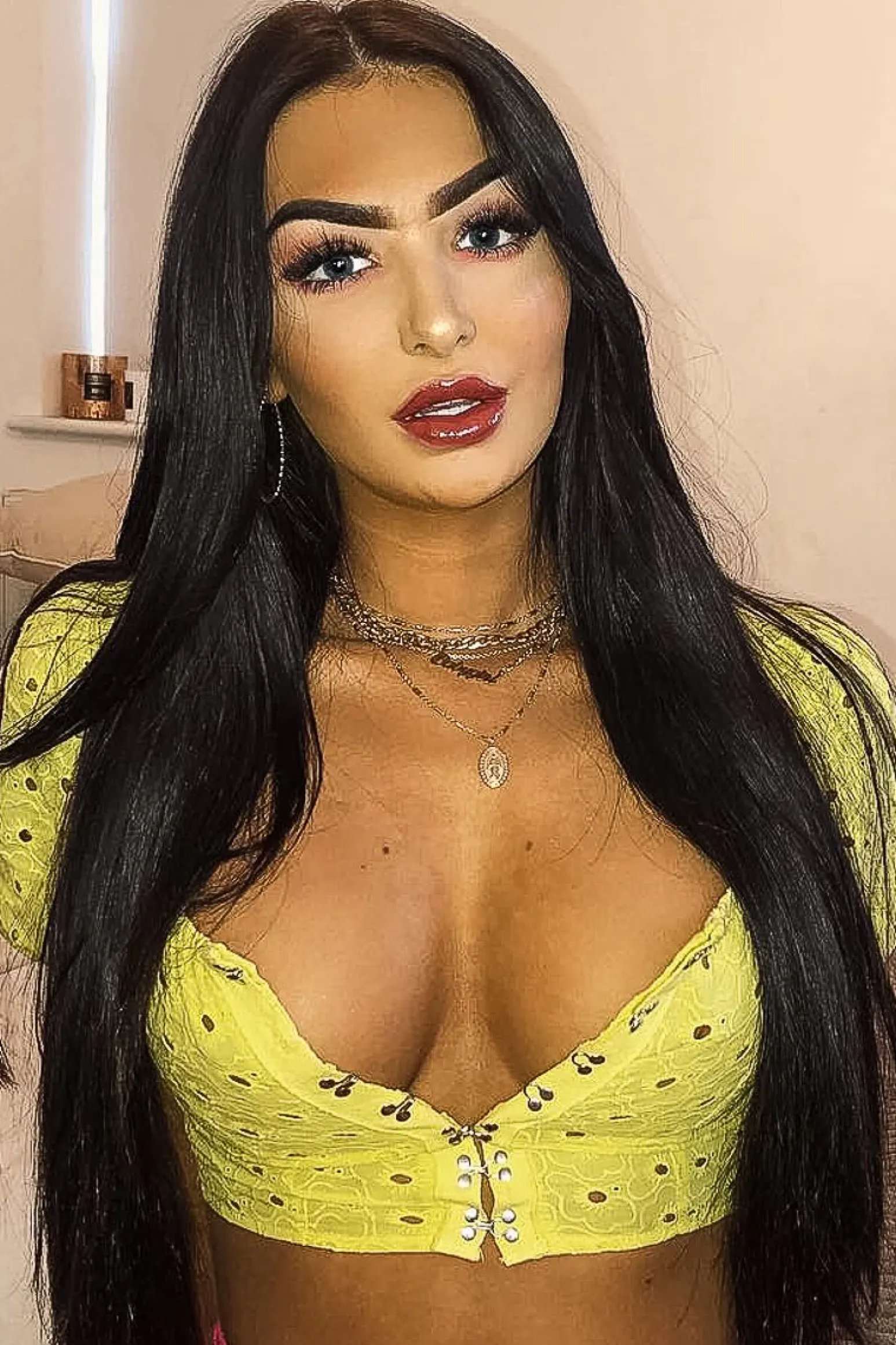 Rebellious Fashion Yellow Floral Hook And Eye Puff Sleeve Crop Top - Libbie