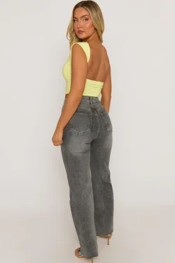 Rebellious Fashion Yellow Open Back Crop Top - Iona